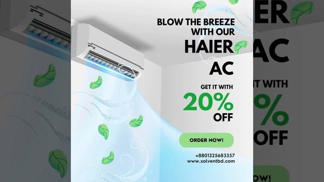 Haier inverter AC 1 Ton and 1.5 Ton Now Available with best price in Solvent Online Shopping смотреть онлайн