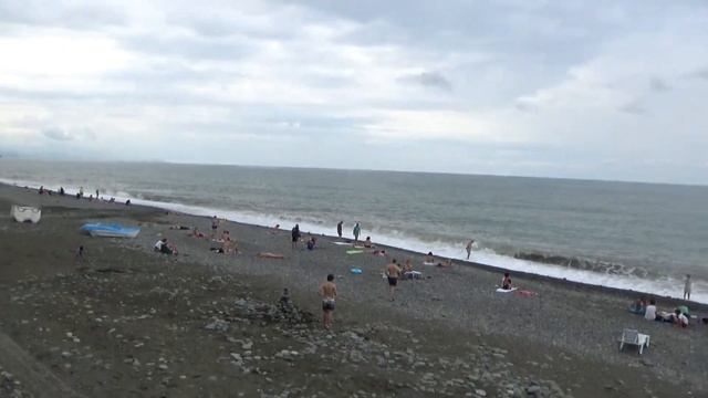 пляж в Кобулети в сентябре 2019