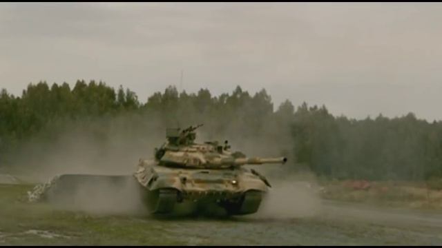 Т-90 прыжок и стрельба, при замедленной съёмке