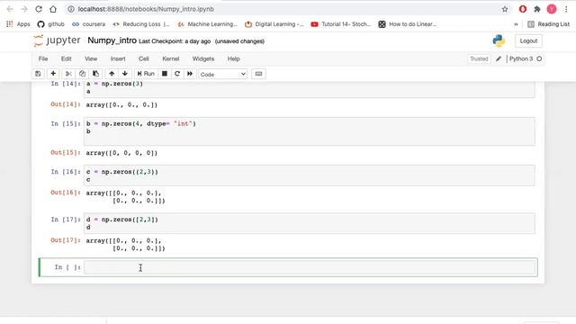 Ones zeros Empty Function in Python смотреть онлайн