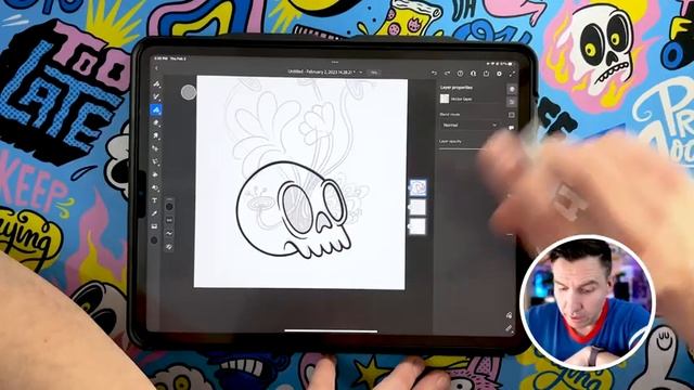 How to Make Vector Art in Adobe Fresco! From Sketch to Final Illustration смотреть онлайн