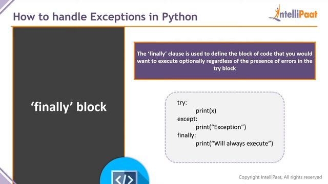 Exception Handling In Python | Exceptions In Python | Python Training | Intellipaat смотреть онлайн