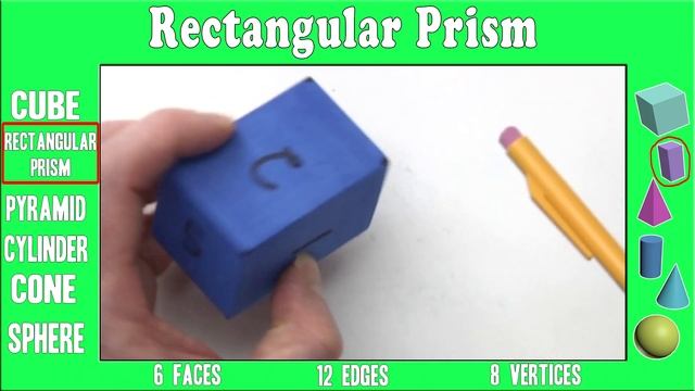 3D Shapes Faces Edges Vertices | Geometry for Kids | Using 3D Models to explain Lesson смотреть онлайн