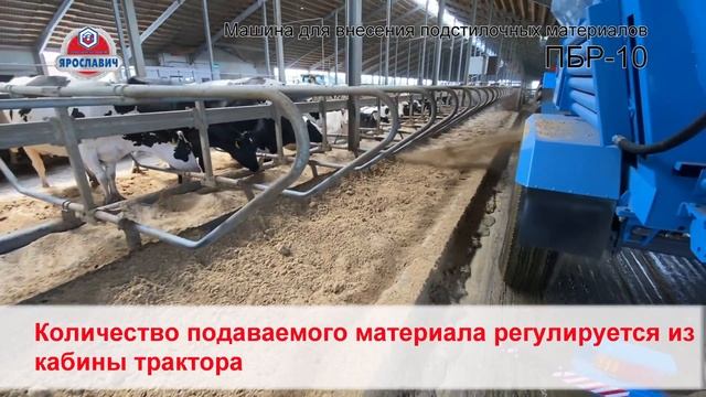 Подстилка для коров. Машина для внесения подстилочных материалов ПБР-10 Ярославич. Животноводство смотреть онлайн