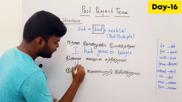 Day 16 | Past Perfect Tense in Tamil | Spoken English in Tamil | Learn English | Tenses | Grammar смотреть онлайн