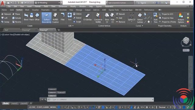 Autodesk AutoCAD: How to use Surface Extend Command in Autodesk AutoCAD смотреть онлайн