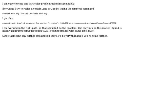 Ubuntu: Resizing with imagemagick error message смотреть онлайн