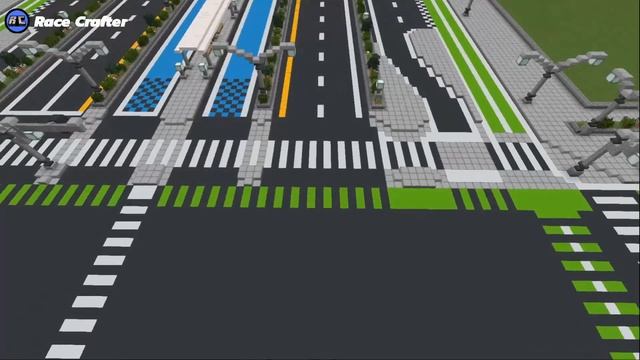 HOW TO MAKE CURVED ROADS IN MINECRAFT - Roundabouts & Intersections - CITY BUILDS смотреть онлайн
