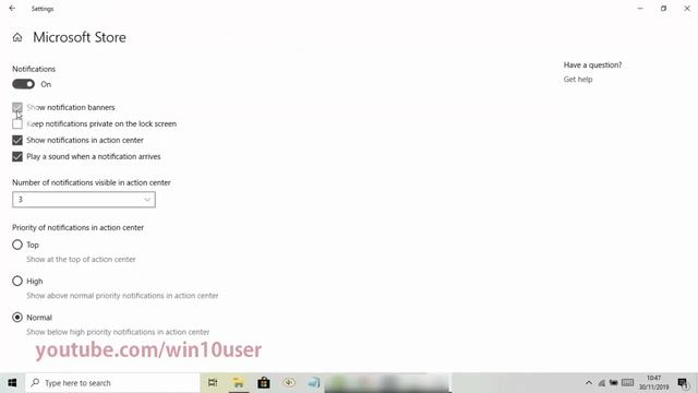 Windows 10 Home : How to enable or disable Microsoft Store notifications смотреть онлайн