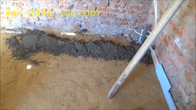 Полусухая стяжка пола. Своими руками. смотреть онлайн