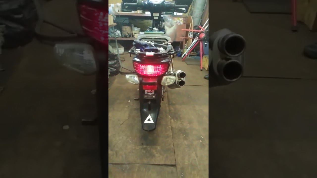 Honda super cub AA04, прямоток в стиле Africa twin смотреть онлайн