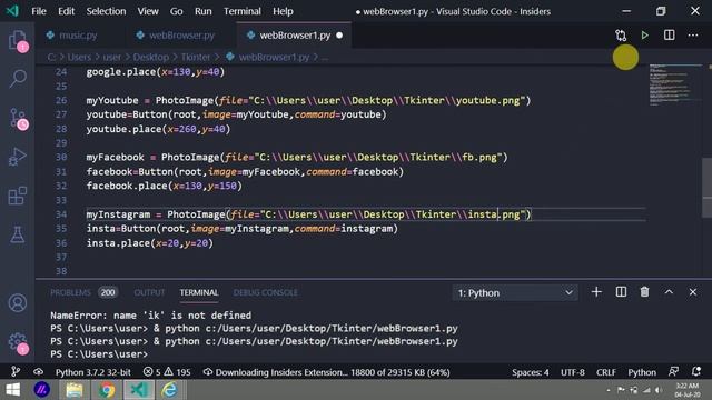 How to Web Browser using Python tkinter GUI in Hindi by ikram смотреть онлайн
