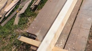 Строю навес(беседку )перед баней.