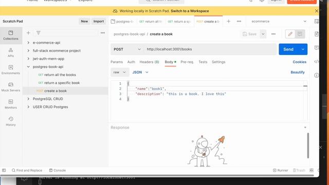 PERN Stack Bangla 4 : REST API POST method setup & testing смотреть онлайн