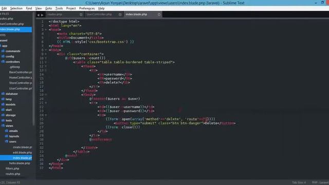 laravel 4 RESTful resource controller DELETE method Deleting Users смотреть онлайн