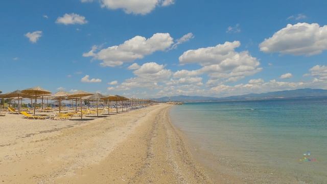 Halkidiki 2021 Kasandra - Nea Potidea beach walk смотреть онлайн