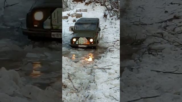 УАЗ ЗИМОЙ ПО БЕЗДОРОЖЬЮ НА РЕЗИНЕ КАМА И 502 смотреть онлайн
