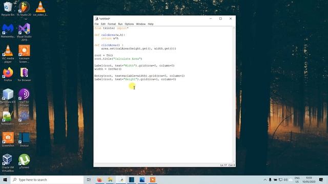 Calculate Area GUI Application | Python Tutorial смотреть онлайн