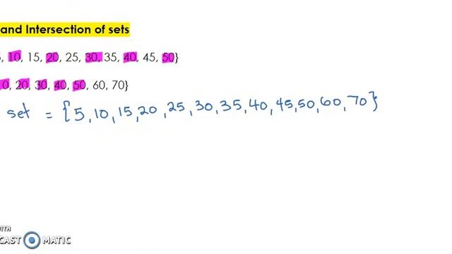 Sets Union and Intersection of sets смотреть онлайн