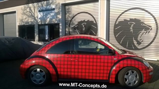 VW New Beetle Folierung Karomuster смотреть онлайн