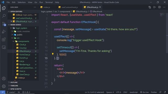 In Depth useEffect() Hook with Example - MERN Stack Series - 16 смотреть онлайн