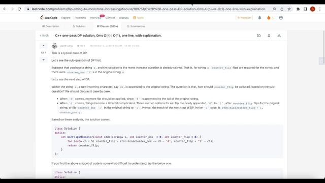 Leetcode 926 Flip String to Monotone Increasing Hindi смотреть онлайн
