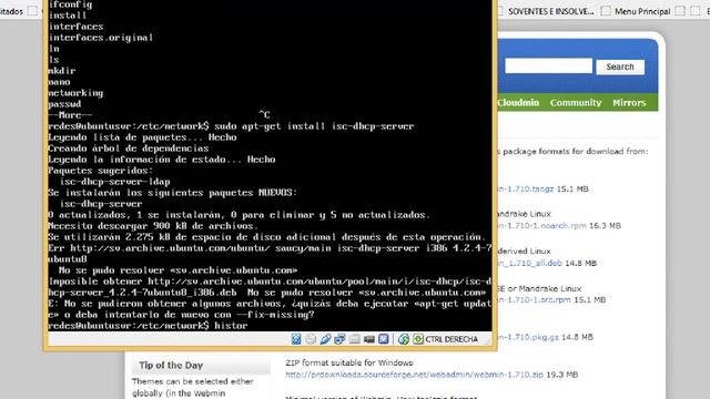 Instalacion y Configuracion de DHCP en Ubuntu Server 13 10 e instalacion de Webmin смотреть онлайн