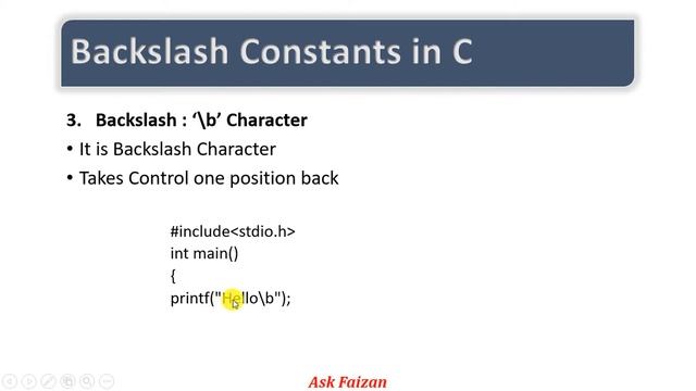 Backslash Constants in C Programming | Use of Escape Sequence | Escape Character | Hindi Urdu смотреть онлайн