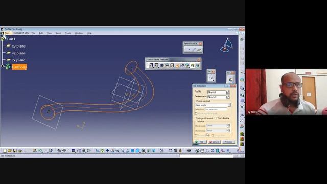 Sketch Based Features in CATIA смотреть онлайн