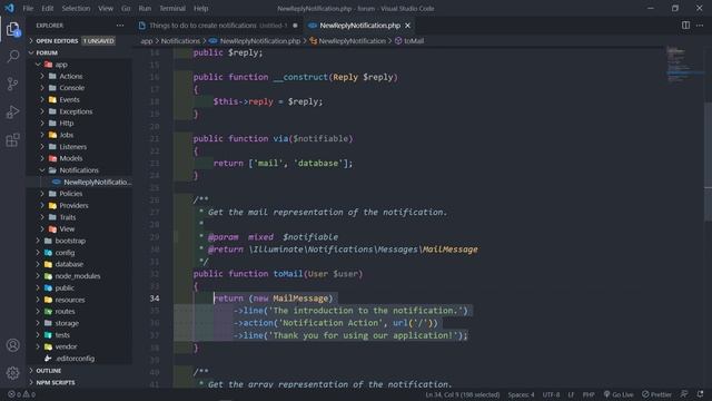 Create a forum with Laravel 8 | Create Reply Notification Class | Part 50 смотреть онлайн