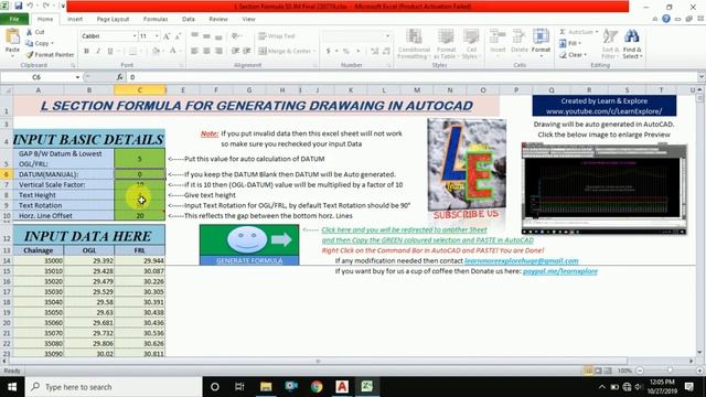 How to plot LONG SECTION of road in AutoCAD by EXCEL смотреть онлайн