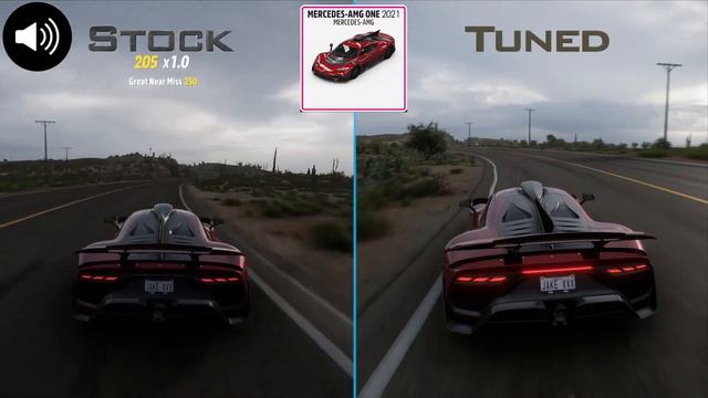 MERCEDES AMG 1 Sound Comparison - Stock Vs Tuned | Forza Horizon 5 Clips смотреть онлайн