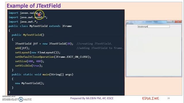 JAVA - MODULE 5 - TOPIC 5 - JBUTTON, JTEXTFIELD , JLABEL смотреть онлайн