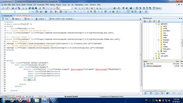 Tutorial: How To Create Website Using CodeIgniter and Bootstrap # part #3 смотреть онлайн