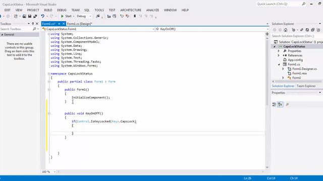 C# Application to Notify the Caps Lock Status смотреть онлайн