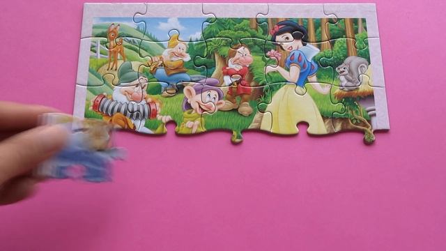 Snow White Puzzle Games Disney Picture Puzzles For Kids Jigsaw Learning Kids Toys The Seven Dwarfs смотреть онлайн