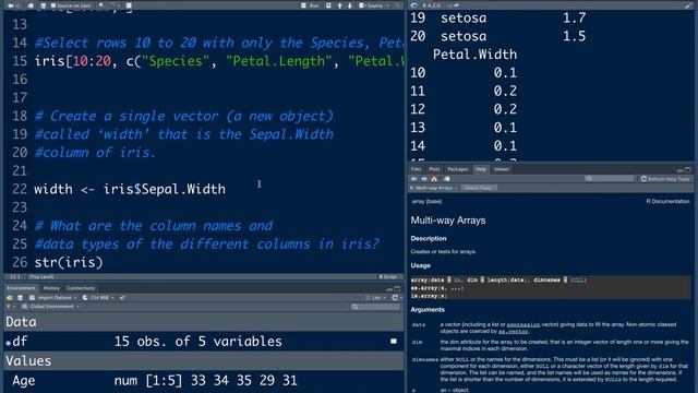 Working with iris dataset in R смотреть онлайн
