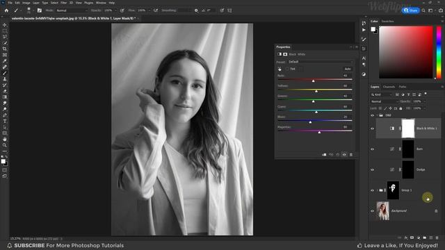 High-End Skin Softening + Dodge & Burn in Photoshop | Photoshop Tutorial смотреть онлайн
