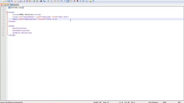 HTML Tutorials Ep.2: Editing Our Headers (Stylesheets, Metatags, Scripts) смотреть онлайн