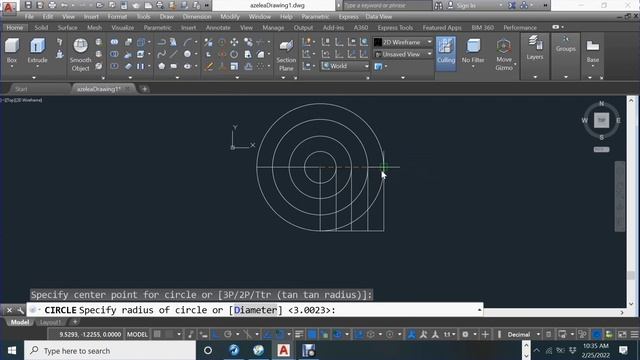Basic 2D AutoCAD Tutorial for Beginners using Line and Circle смотреть онлайн