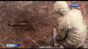 В поселке Горшечном Курской области захоронили 130 советских солдат.mp4