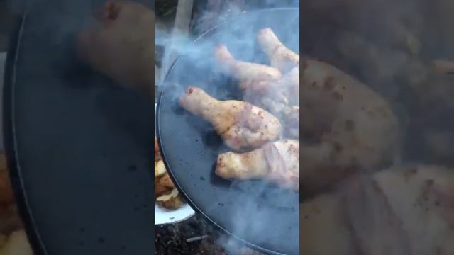 Куриные ножки на пиролизной печке щепочнице#video #fannyvideo смотреть онлайн