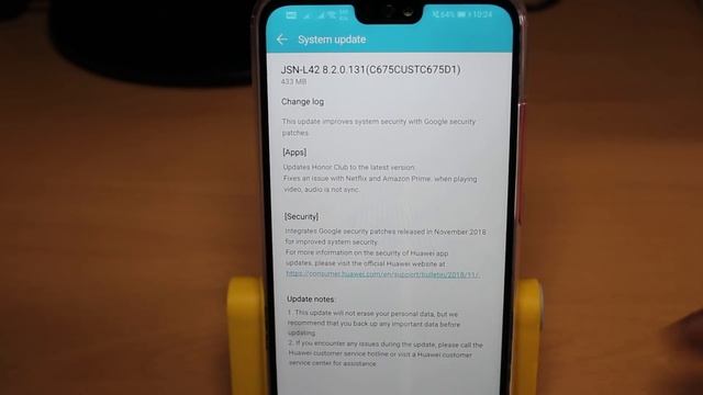 HONOR 8X Latest Update | November Security Patch And Other Updates