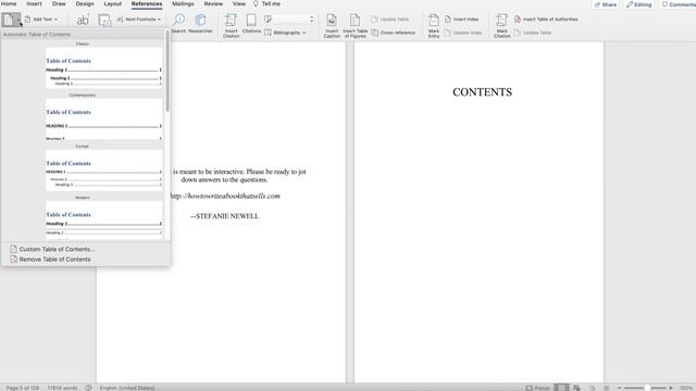 How To Create A Table Of Contents In Microsoft Word смотреть онлайн