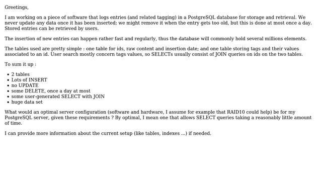 How to optimize a postgreSQL server for a "write once, read many"-type infrastructure? смотреть онлайн