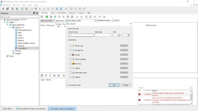 Create bank reconciliation database using SQLite Studio, create once and use same database always смотреть онлайн