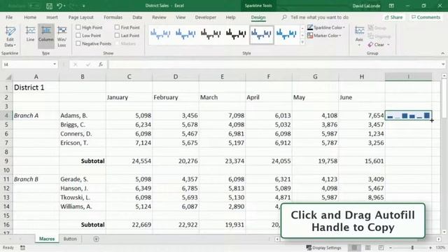 30 Second Microsoft Excel Training Tips: Creating Sparklines смотреть онлайн