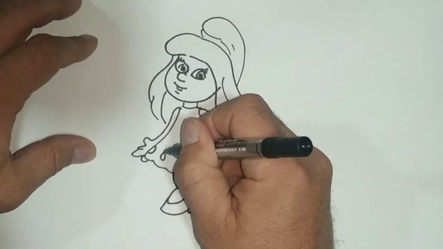 How to draw Smurfette/Как нарисовать Смурфетту/Kak narisovat' Smurfettu смотреть онлайн