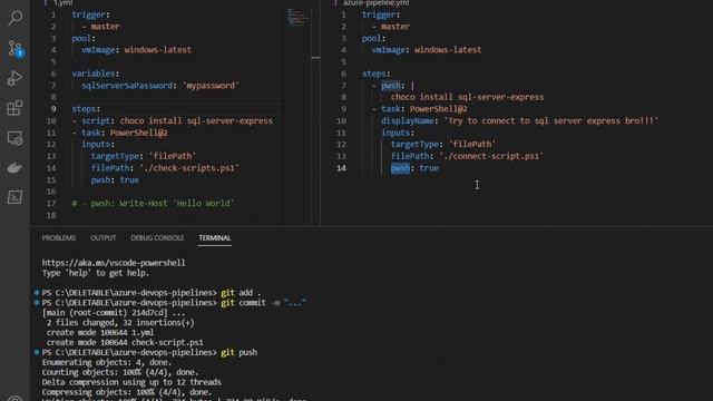 Connecting to SQL SERVER EXPRESS using Powershell in Azure Pipeline смотреть онлайн