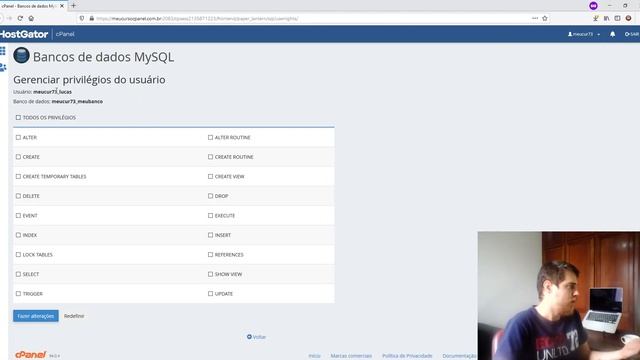 CPANEL - COMO CONFIGURAR O BANCO DE DADOS MYSQL смотреть онлайн